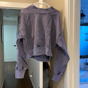 TALENTLESS denim mineral wash cropped sweater size XL (runs small)